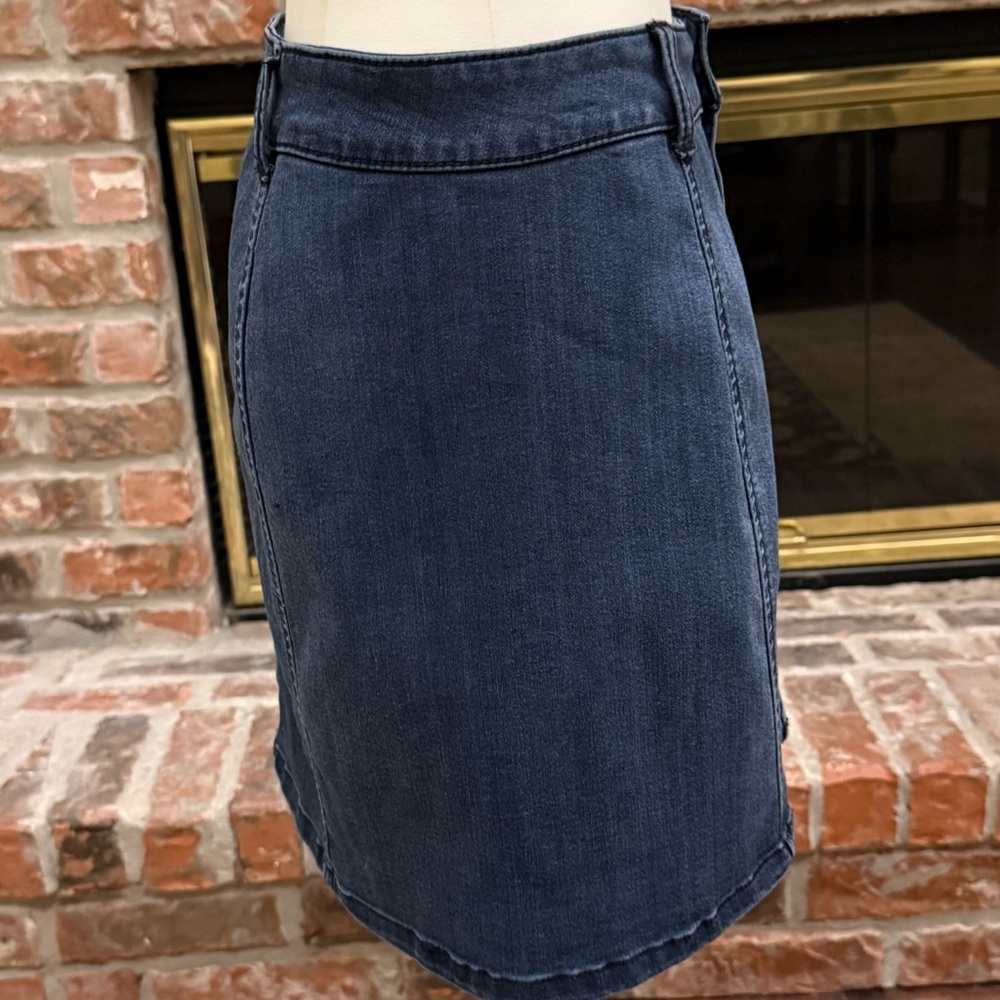 Celebrity Pink Y2K VTG Dark Blue A-Line Mini Skirt w/ Buttons / 7 Juniors / EUC - Picture 8 of 13